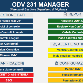 ODV 231 Manager - Software Gestione Attività Organismo di Vigilanza D.Lgs. 231/2001
