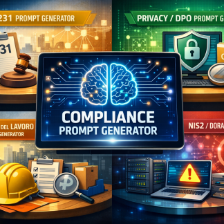 Compliance Prompt Generator - 4 Tools per l'IA ad alta efficienza